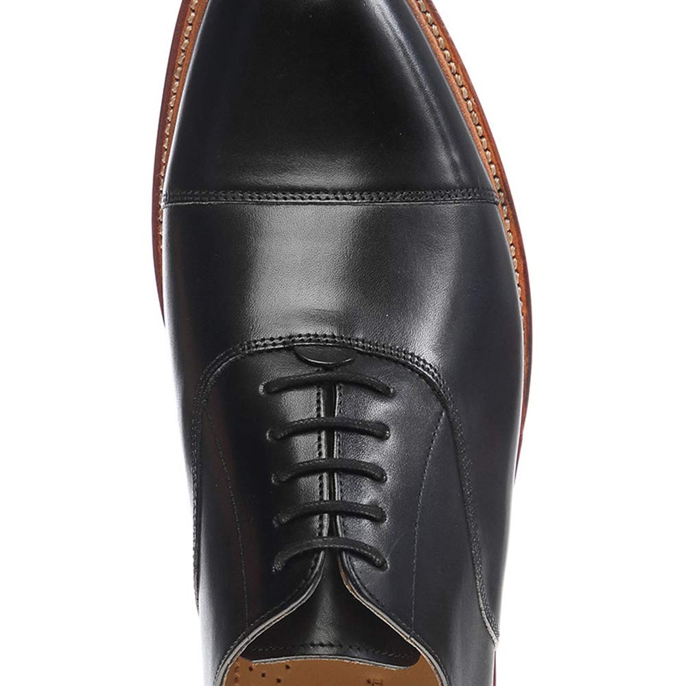 PANGAEA [4 Laces] 2-Pair Pack Waxed Round Oxford Shoe Laces for Dress Shoes Chukka 3/32Inch Thin(#01 Black,34in (86cm))