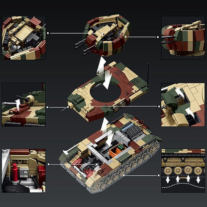 Military Armored Tank Vehicle Building Block Set (C2)