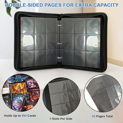 Personalized Ice Cream Drip Baseball Card Binder with Name &amp Number – Zipper Trading Card Album with Handle – Collector Case for Players &amp Fans (Ice Cream Drip Art #7)