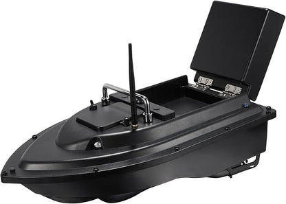 RC Fishing Bait Boat with 2 x 5200mAh Batteries &amp Carrying Bag 1640FT Remote Range 3.3LB Load Capacity Speed Cruise Night Lights – Remote Control Carp Bait Boat (Black)