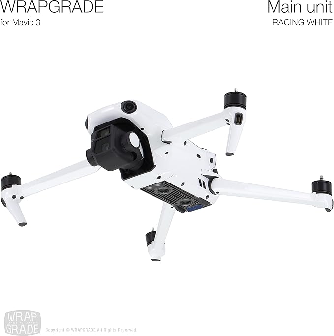 WRAPGRADE Skin Compatible with DJI Mavic 3 Pro (Racing White)