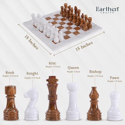 Marble Chess Set with Storage Box 15 Handmade White &amp Red Chess Board Ideal Marble Chess Board Game Set &amp Chess Pieces for Home Decor