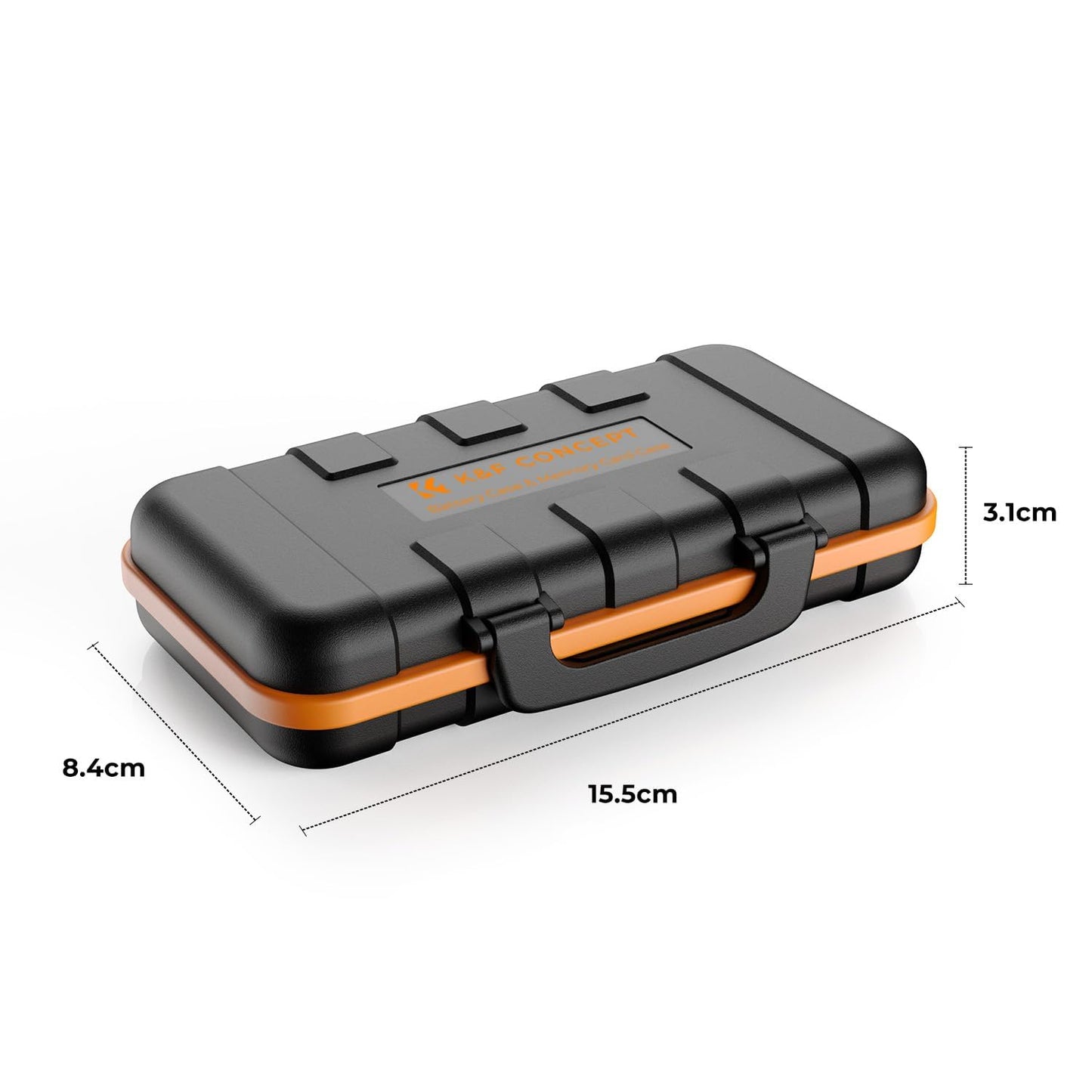 K&F Concept Camera Battery SD Card Holder for 4 SD Cards, 2 Camera Batteries, 6 TF Cards, 2 CF Cards or 2 XQDs, Water-Resistant Anti-Shock Case for Camera, Action Camera Batteries, NP-FZ100 Batteries