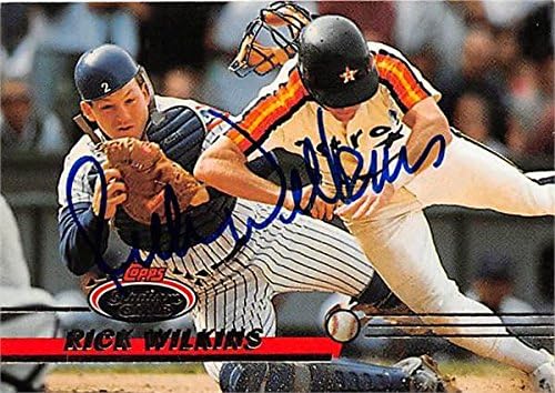Sports Memorabilia Autograph Warehouse 248707 Rick Wilkins Autographed Baseball Card - Chicago Cubs 1993 Topps Stadium Club - No. 228