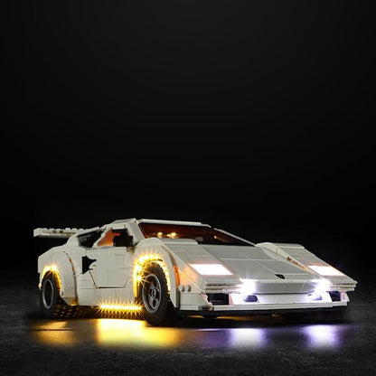 Vaodest Led Light for Lego 10337 Lamborghini Countach 5000 Quattrovalvole Building Blocks ModelDesign and Configuration Compatible with Model 10337(Led Light Only Not Building Block Kit)