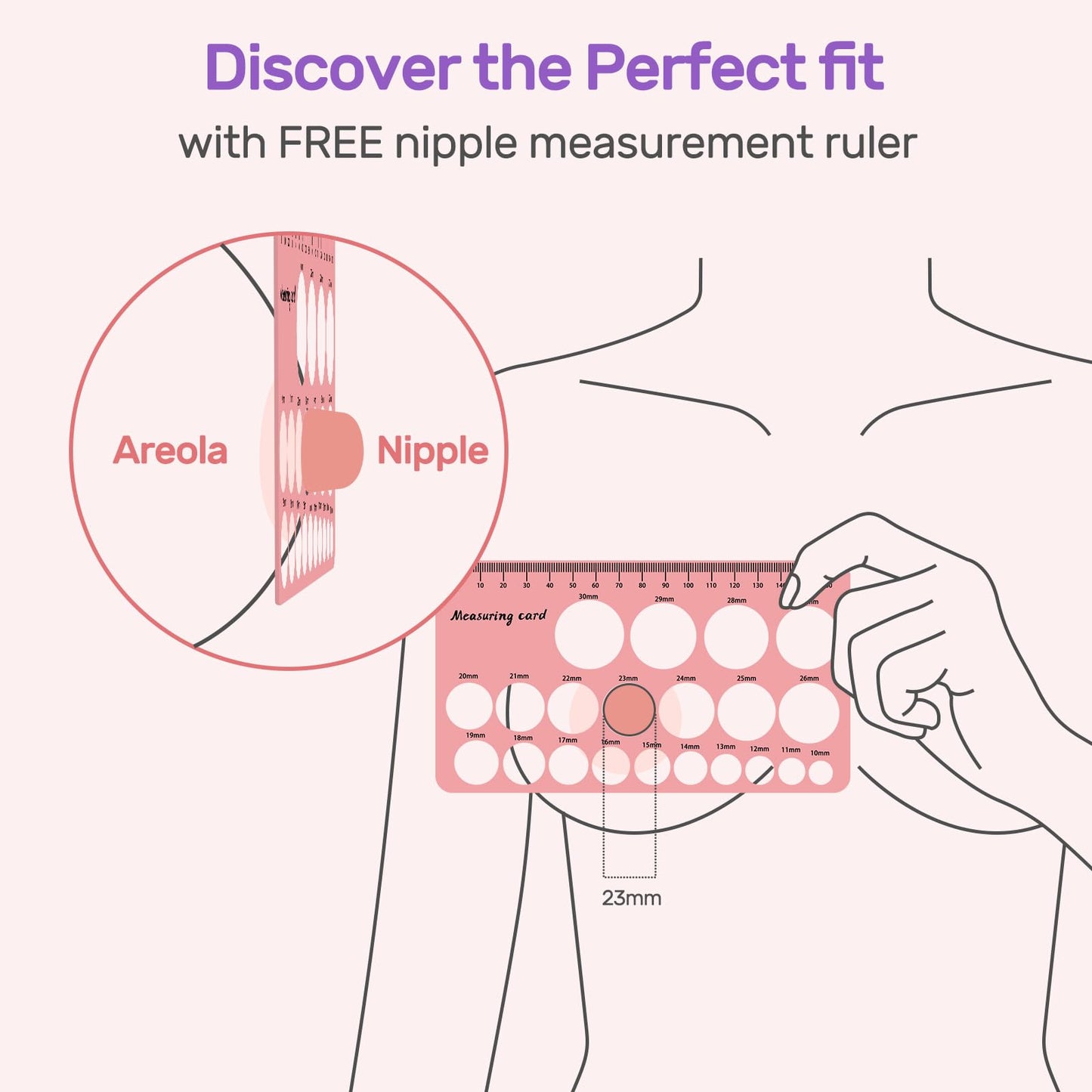 Nuliie 10PCS Flange Sizing Kit 13/15/17/19/21mm for 24mm Flange/Shield of Most Pumps, Silicone Flanges Insert for Momcozy/Spectra Electric Breast Pumps, Pumping Essential Kit for Moms