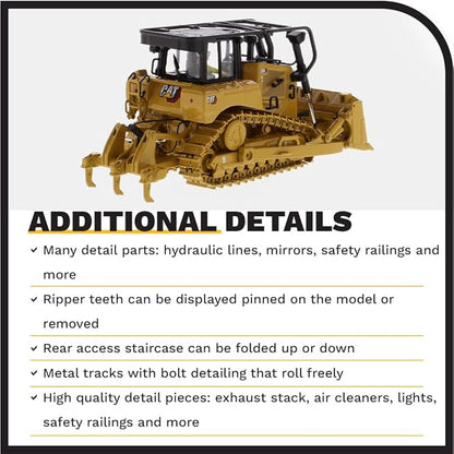 Diecast Masters CAT Caterpillar D6 Track Type Tractor Dozer with SU Blade and Operator High Line Series 1/50 Diecast Model 85553