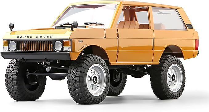 MN-168 1/12 RC Crawler Ranger Rover 1970 RC Truck 4x4 Off Road Car 2.4GHz RC Rock Climber Vehicles with 7.4V 1200mAh Battery RTR for Adults (Yellow)