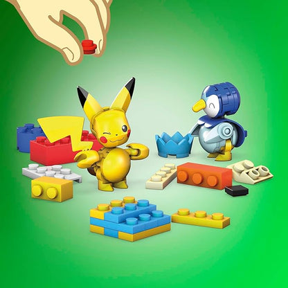 MEGA Pokémon Building Toys Set Holiday Calendar with 202 Pieces 2 Poseable Characters and Accessories for Kids