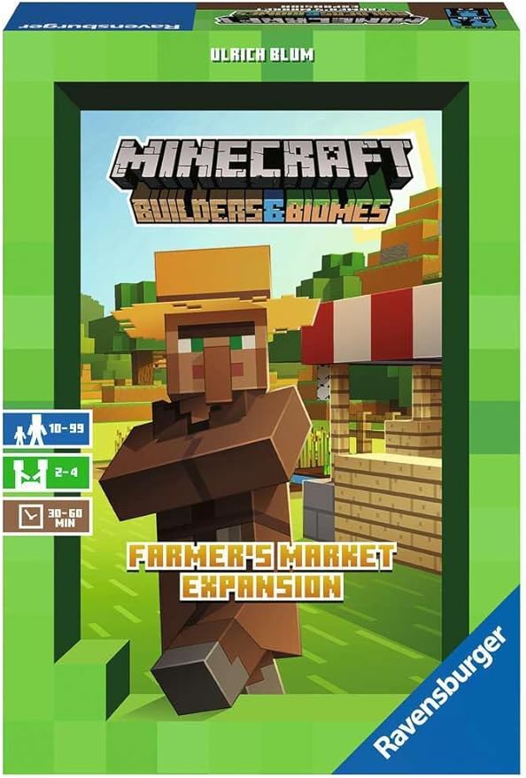 Ravensburger Minecraft: Builders &amp Biomes - Farmer's Market Expansion Strategy Board Game Ages 10 &amp Up - Amazon Exclusive