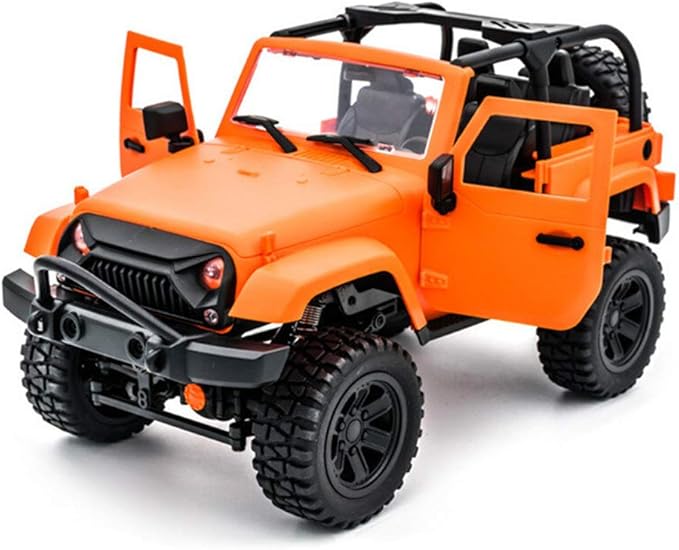 GoolRC F2 1/14 Scale 2.4GHz RC Car 4WD 30km/h High Speed Racing Car All Terrains Off Road RC Monster Vehicle Truck Crawler with LED Light for Teens and Adults (Orange Convertible)