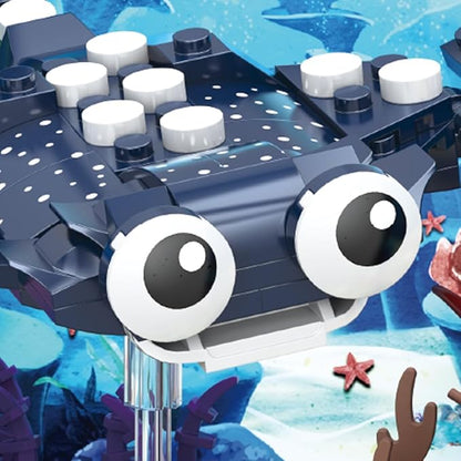 RiceBlock Fish Tank Aquarium Building Sets Holiday Toy Ocean Theme Construction Toys Educational STEM Creative Gift for Kids Ages 8-12 Boys and Girls Ideal Gift for Christmas and New Year889PCS
