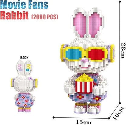 Animal Movie Fans Rabbit Micro Building Blocks Set（2000PCS 28cm High Series） Gift for Adults and Kids