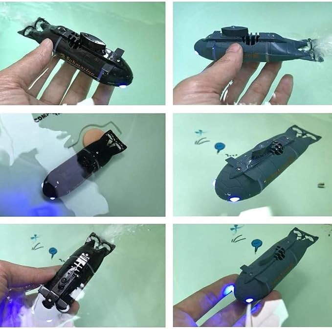 GoolRC Mini RC Submarine for 2.4G 6CH Remote Control Boat Remote Control Submarine Model Electronic Water Toy Boat for Pools Bathtubs Water Parks Gift Toy s s