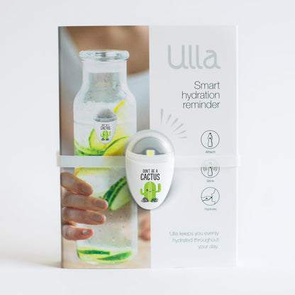 ULLA Drink Water Reminder, Smart Light for Water Bottle, Fits Most Bottles, Lights Up when Time to Drink, Hidrate Smart Water Bottle Reminder to Drink, Smart Hydration Reminder, Water Tracker - CACTUS