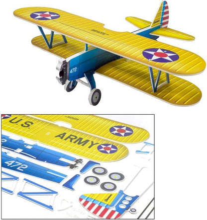 4CH Micro 450mm RC Foamy Indoor Outdoor Biplane Stearman PT-17 Kaydet (E2501)