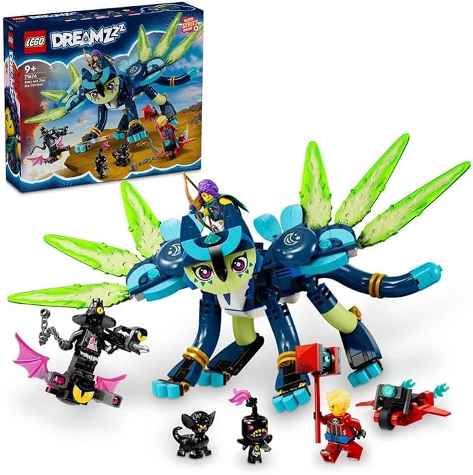 LEGO 71476 DREAMZzz Zoey und die Katzeneule Zian Katzenpfau 3 Minifiguren