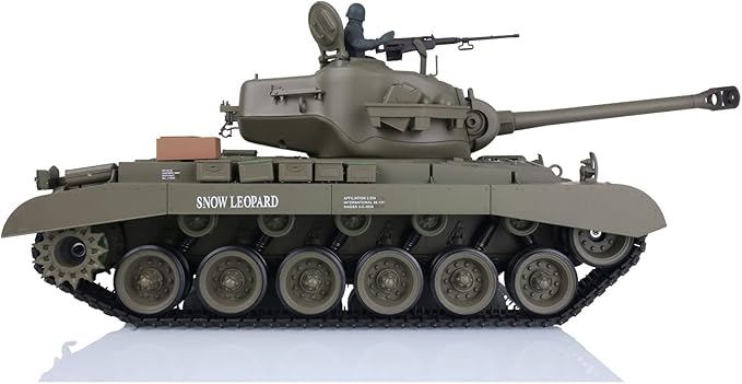 US in Stock 2.4GHz Heng Long 1/16 Scale M26 Pershing RTR RC Tank - 340° Rotating Turret Somke Unit Infrared Combat Lifting Barrel Light &amp Sound BB Shooting Airsoft Tank