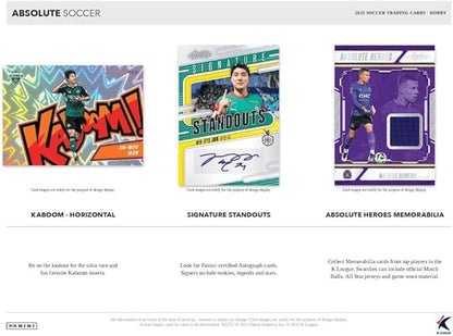 2025 Panini Absolute K League Soccer Hobby Trading Card Box (3 Autograph or Memorabilia Cards Per Box)