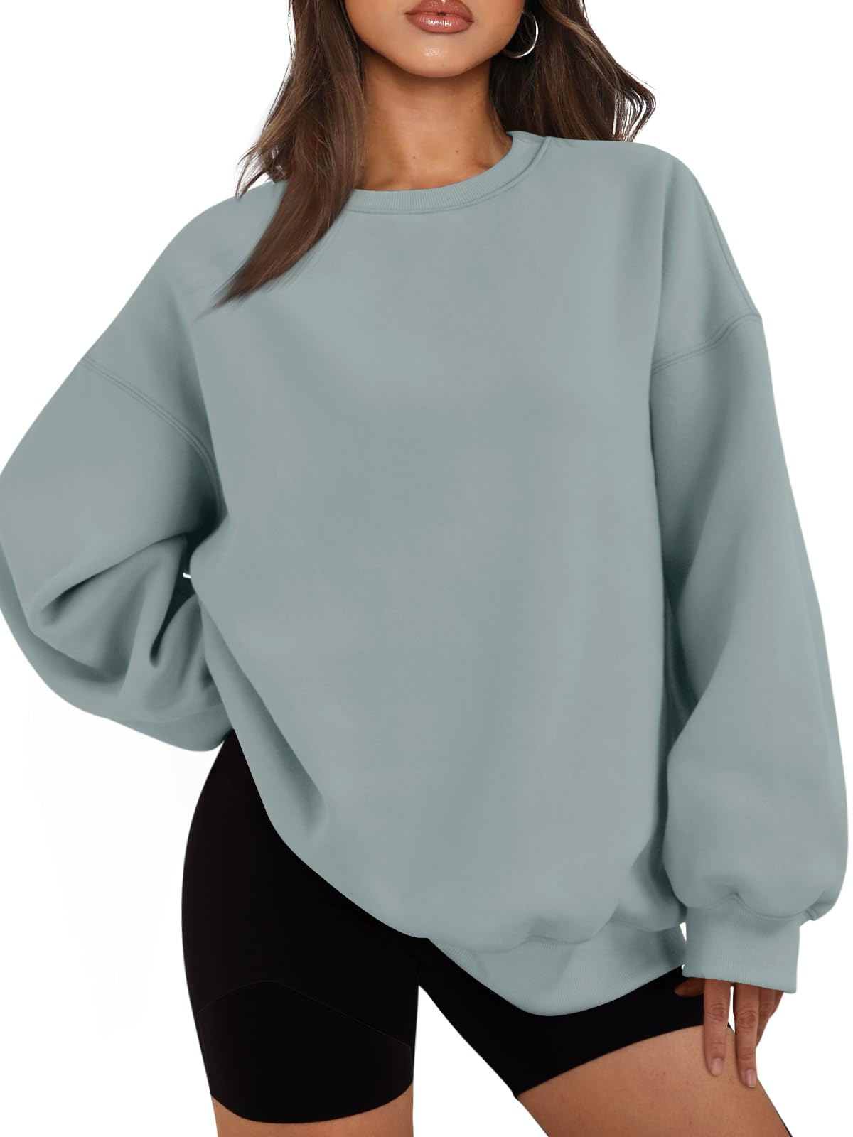 EFAN Womens Oversized Sweatshirts Hoodies Fleece Crewneck Sweaters Casual Tops Comfy Fall Fashion Outfits Winter Clothes 2025