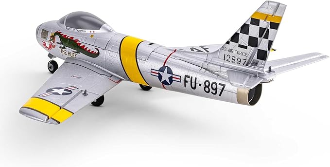 E-flite RC Airplane UMX F-86 Sabre 30mm EDF BNF Basic Transmitter Battery and Charger Not Included EFLU7050