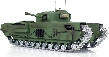 TOUCAN RC HOBBY US in Stock TD 1/16 RC Military Tank Churchill Mk.VII Metal Tracks Infrared Battle RTR Model