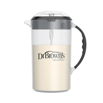 Dr. Brown's Baby Formula Mixing Pitcher with Adjustable Stopper, Locking Lid & No Drip Spout, Black, BPA Free, 36oz, 1 Pack