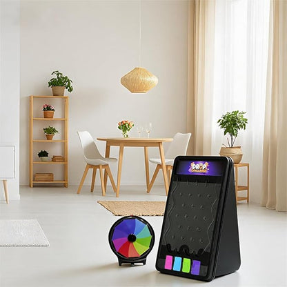 iElyiEsy Prize Wheel &amp Plinko Board Set 10 Tabletop Spinner and 14 Drop Game Trade Shows Bars Family Fun Night DIY Dry Erase Prize Wheel