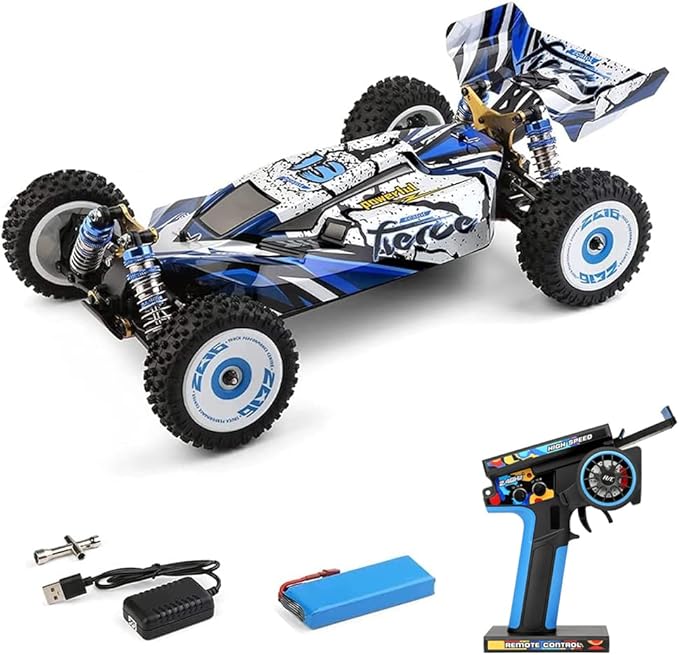 GoolRC WLtoys 124017 V2 RC Car 1:12 Scale 2.4GHz Remote Control Off-Road Buggy Drift Car RTR with Brushless Motor and Metal Chassis for Adults