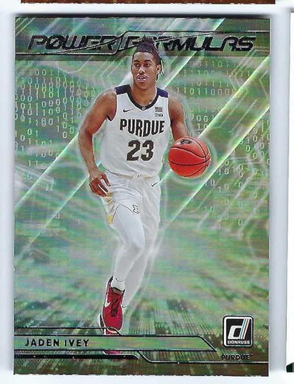 JADEN IVEY 2022-23 Panini Chronicles Draft Picks Donruss Power Formulas #PF-JIV Rookie Card RC Purdue Boilermakers Detroit Pistons Basketball