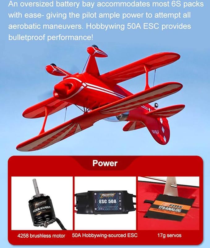 Fms Rc Planes for Adults Remote Control Airplane Pitts V2 1400mm (55.1) RC Airplane Remote Control Aerobatic Sport Rc Plane PNP (no BatteryRadioCharger)