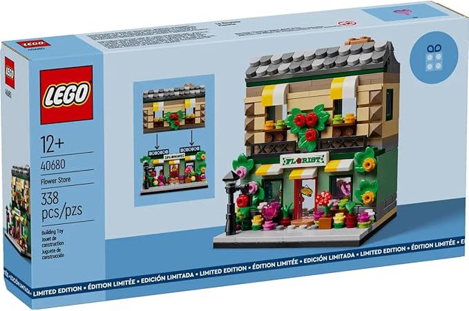 LEGO Flower Store Building Set 40680 - Collectible Model Shop with Interior Details - Customizable Design - Great Gift for Adult and Teen Builders - 337 Pieces