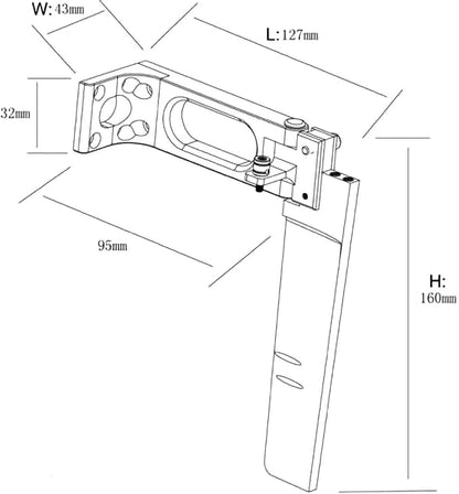 RC Boat 160mm Water-Absorbing Rudder (Double Water-Absorbing) Remote Control Boat Steering Metal Rudder Gasoline Boat Rudder