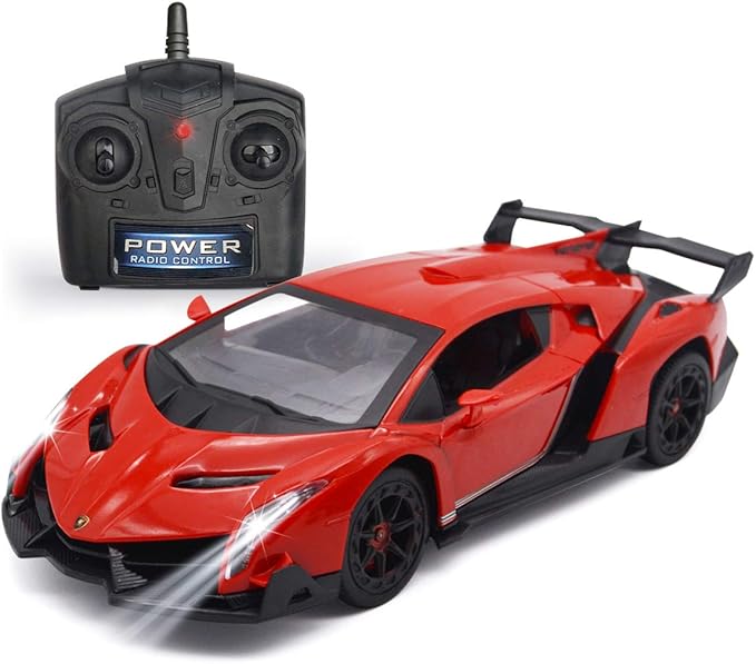 Remote Control Car RC Cars Racing Car 1:18 Licensed Toy RC Car Compatible with Lamborghini Model Vehicle for Boys 678 Years Old Halloween red