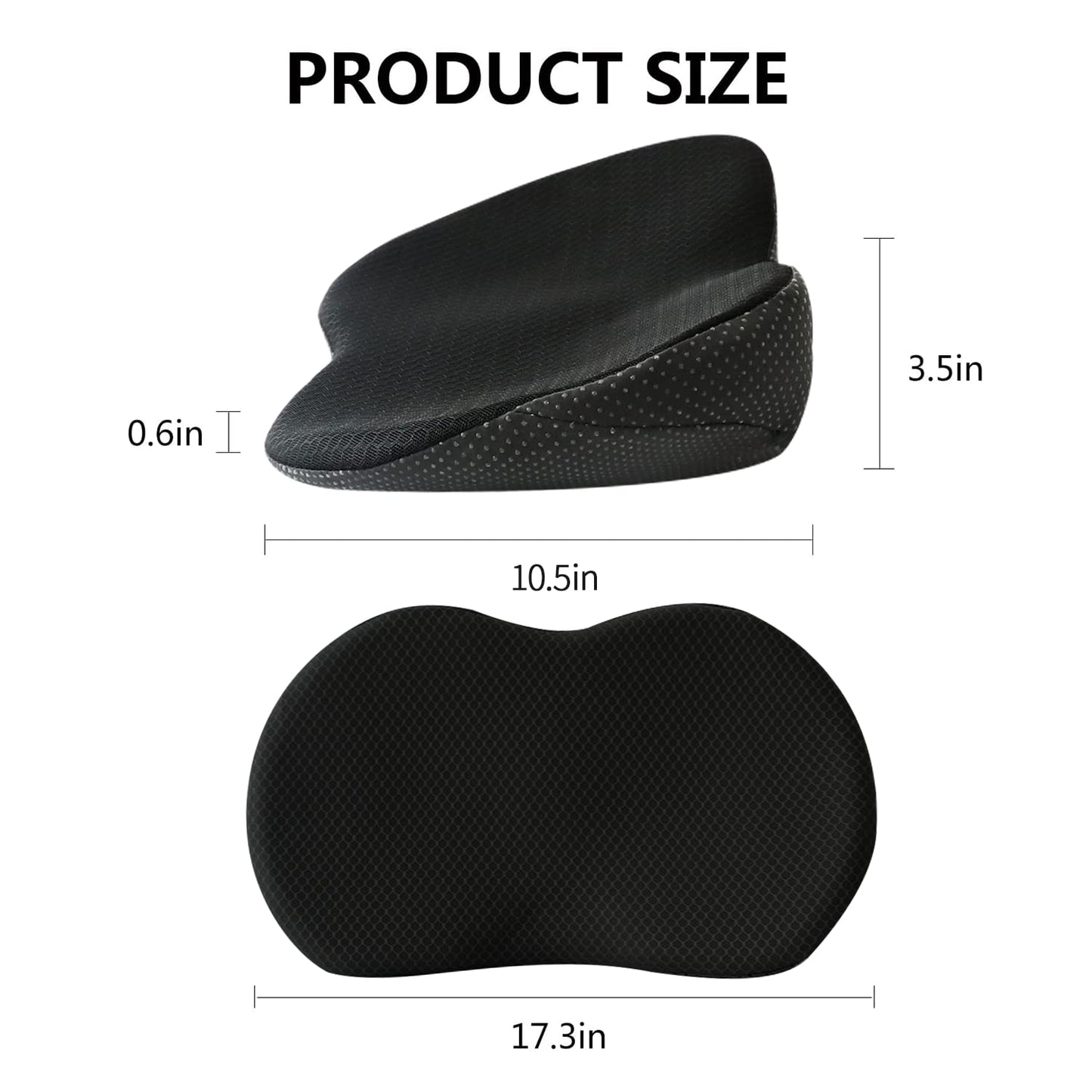 Livtribe Car Seat Cushion - Memory Foam Car Seat Pad - Sciatica & Lower Back Pain Relief - Car Seat Cushions for Driving - Road Trip Essentials for Drivers(Black)