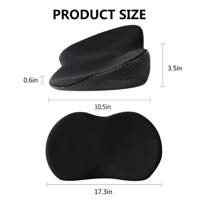 Livtribe Car Seat Cushion - Memory Foam Car Seat Pad - Sciatica & Lower Back Pain Relief - Car Seat Cushions for Driving - Road Trip Essentials for Drivers(Black)