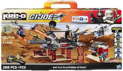 Hasbro GI Joe Battle Platform Attack A3365 - 368pc Set - Chopper Motorcycle - Ages 7-14