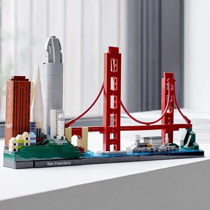 LEGO Architecture Skyline Collection 21043 San Francisco Building Kit Includes Alcatraz Model Golden Gate Bridge and Other San Francisco Architectural Landmarks (565 Pieces)