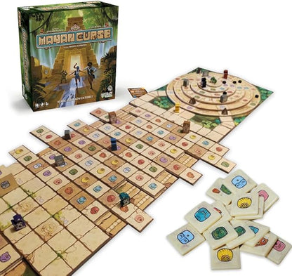 Mayan Curse – Thrilling Puzzly Board Games for Adults &amp Kids Strategic Family Games for Game Night Party Game with Fantasy Adventure &amp Suspense Ideal Gift for Boardgame Lovers