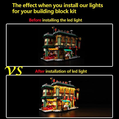 Kyglaring Led Light Set for Lego Family Reunion Celebration Building Blocks The Family Reunion Lighting Kit Compatible with Lego Chinese New Year 80113 - No Model（Remote Control Version）