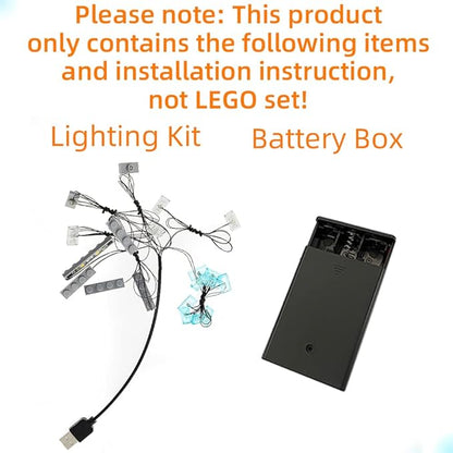 LED Light Kit Compatible with Lego 75257 The Rise of Skywalker Millennium Falcon Starship Building Model (Model Set Not Included)