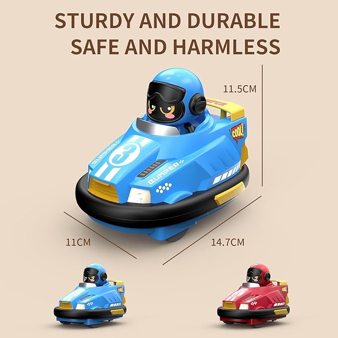 OBEST 2 Pack Remote Control Car RC Ejecting Bumper Car for Kids Light &amp Sound &amp 360°Rotating Bumper Cars for 3 4 5 6+ Year Old Boys Girls Christmas Birthday Gifts