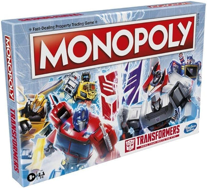 Monopoly: Transformers Edition Board Game for 2-6 Players Kids Ages 8 and Up Includes Autobot and Decepticon Tokens