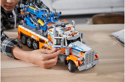 LEGO Technic Heavy-Duty Tow Truck 42128 with Crane Toy Model Building Set Engineering for Kids Series