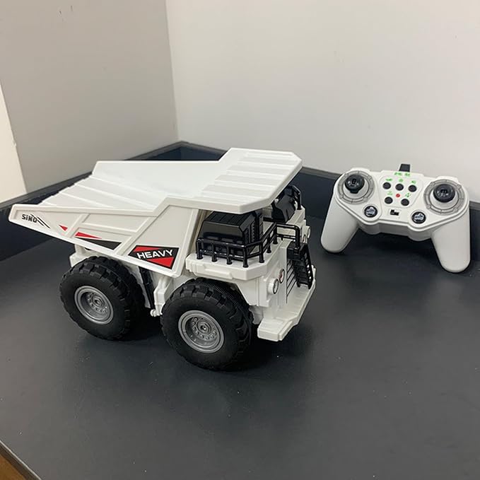 Remote Control Dump Truck 2.4Ghz 11 Channel RC Construction Vehicle Toy with Lights Music Electric Transport Garbage Truck Toys for Teen Birthday Gift
