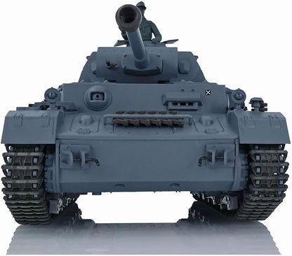 Heng Long US in Stock RC Tank 2.4G 1/16 7.0 Plastic German Panzer Iv F2 RTR Tank Model 3859 Infrared Combat 340 Rotating Turret Smoking Generator BB Pellets BB Shooting Airsoft