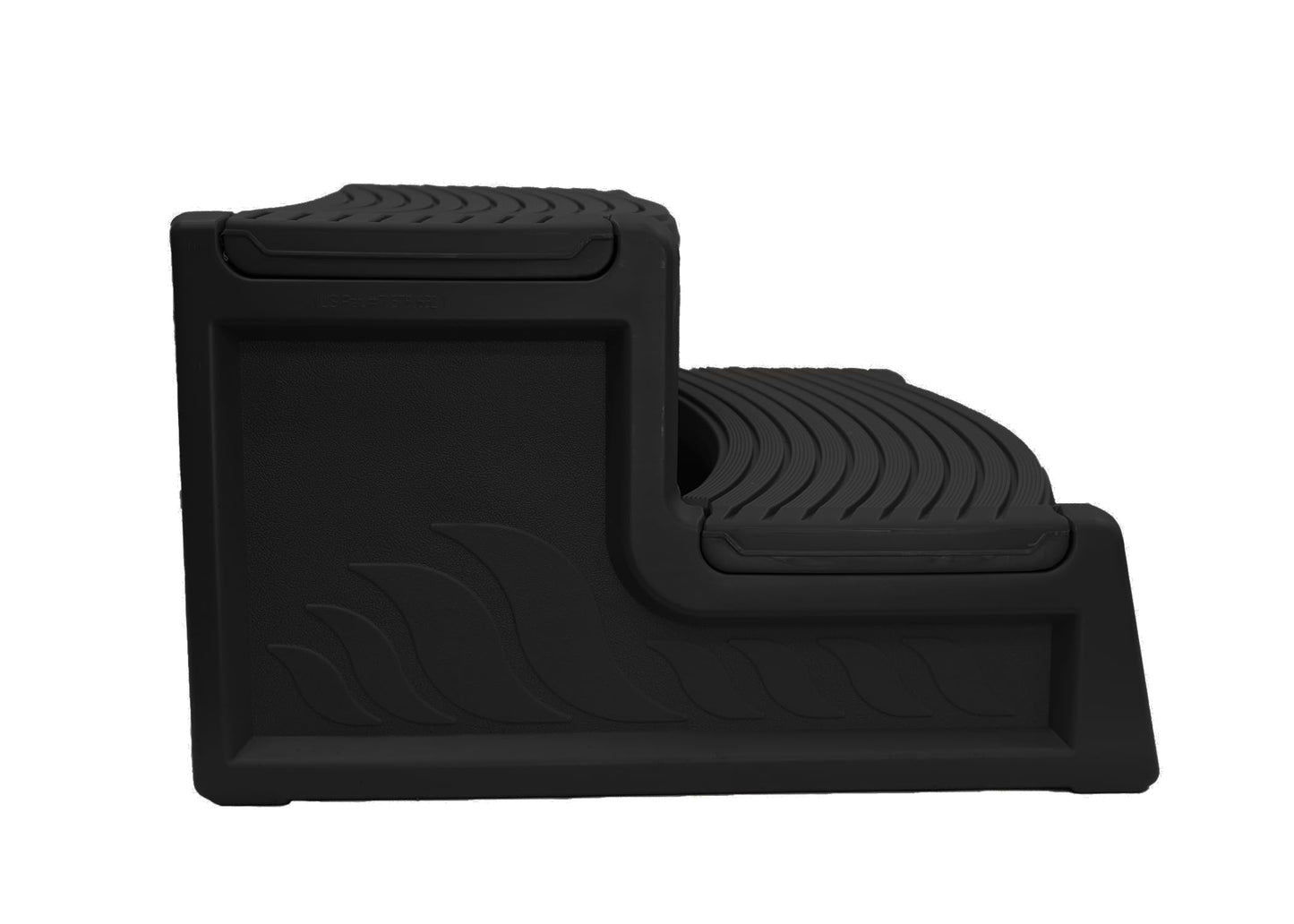 Confer Plastics Resin Multi Purpose Outdoor Non Slip Portable Spa and Hot Tub Handi-Step Deck Patio Steps Accessories, Black