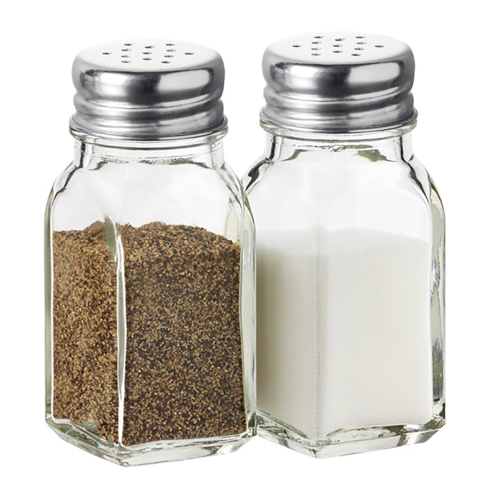 Salt and Pepper Shakers Set Clear Glass, Kitchen Gadgets Cooking Table