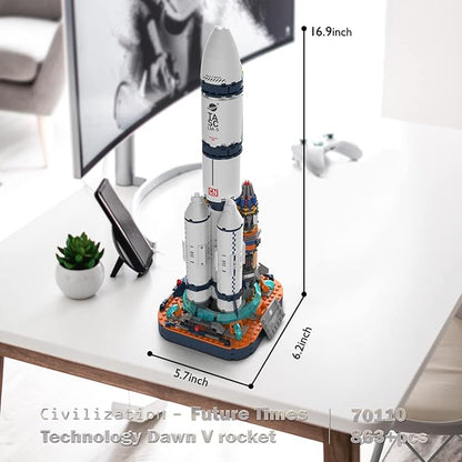 JMBricklayer Space Rocket Building Sets for Adults 70110 Spaceship Exploration Space Toys Space Shuttle Rocket Ship Collectible Display Model Set Gifts for Adults