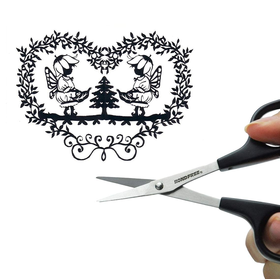 CANARY Japanese Mini Craft Scissors 4" [Extra Non-Stick], Small Detail Scissors for Paper Crafting, Fabric Cutting, Art Crafts, Made in JAPAN